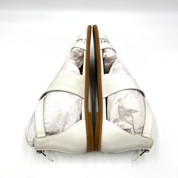 Eileen Fisher Womens Cici Size 6.5 White Leather‎ Flats Sandals Shoes - Picture 7 of 11